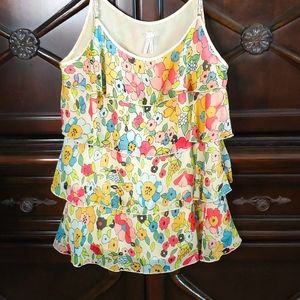 Lapis floral tank top